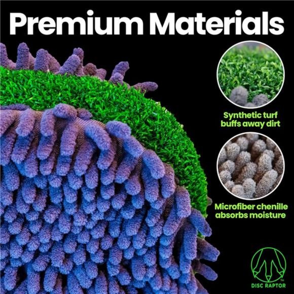 Disc Raptor - The Original Disc Golf Cleaning Tool with Microfiber & Turf - Picture 5 of 7